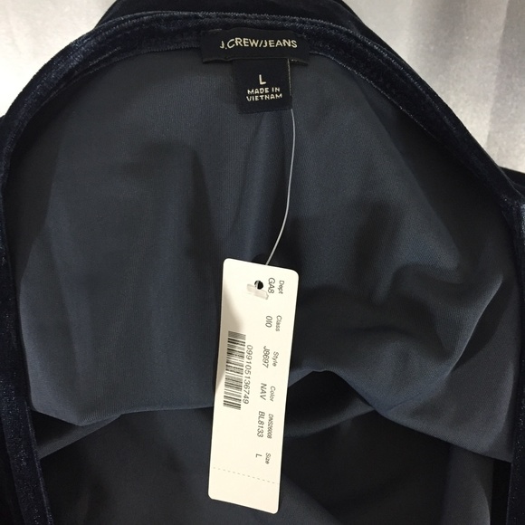 J. Crew womens velvet long sleeve bodysuit - Picture 8 of 11